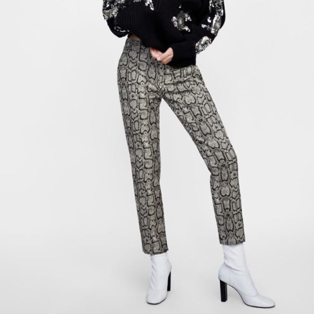 Zara snake print pant 🐍